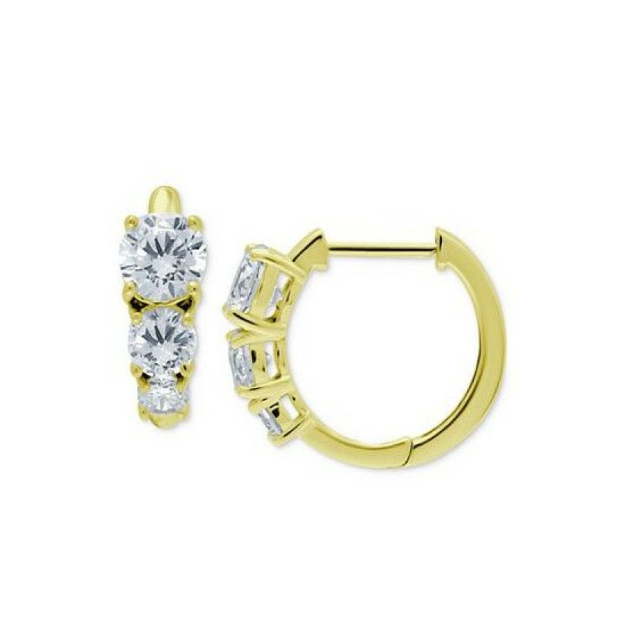 Jewelry & Watches * | Top 10 Giani Bernini Cubic Zirconia Graduated Small Huggie Hoop Earrings, 0.625, Created For Macy'S