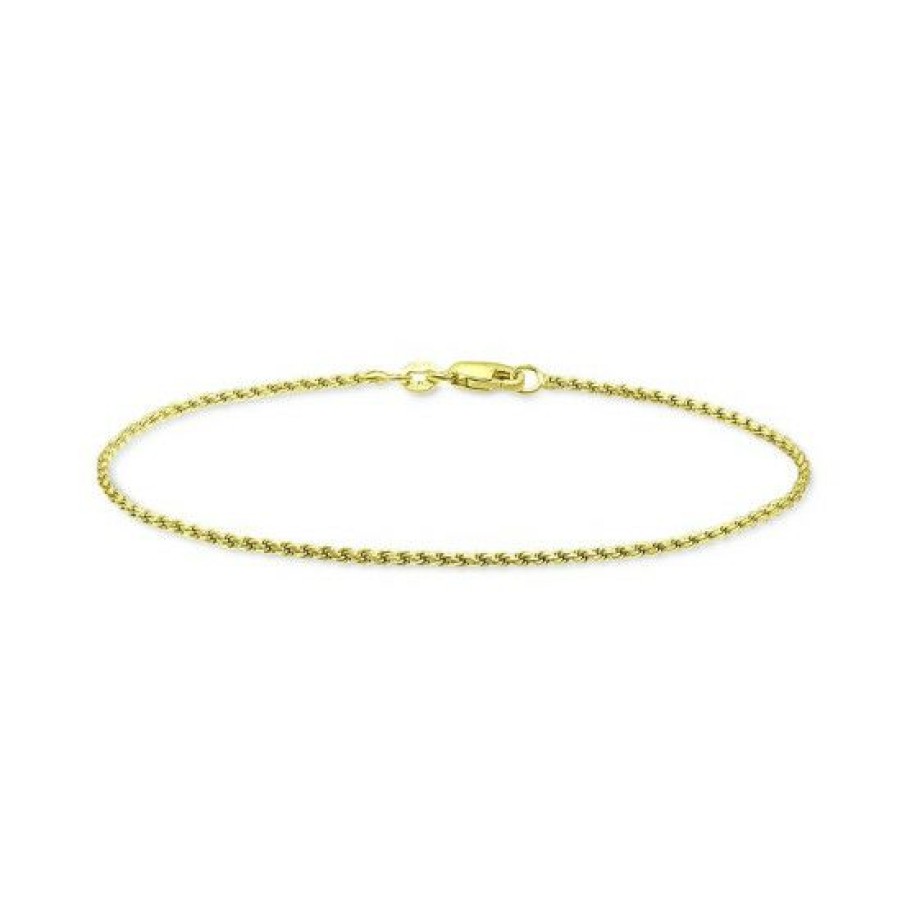 Jewelry & Watches * | Discount Giani Bernini Rope Link Bracelet In 18K Gold-Plated Sterling , Created For Macy'S