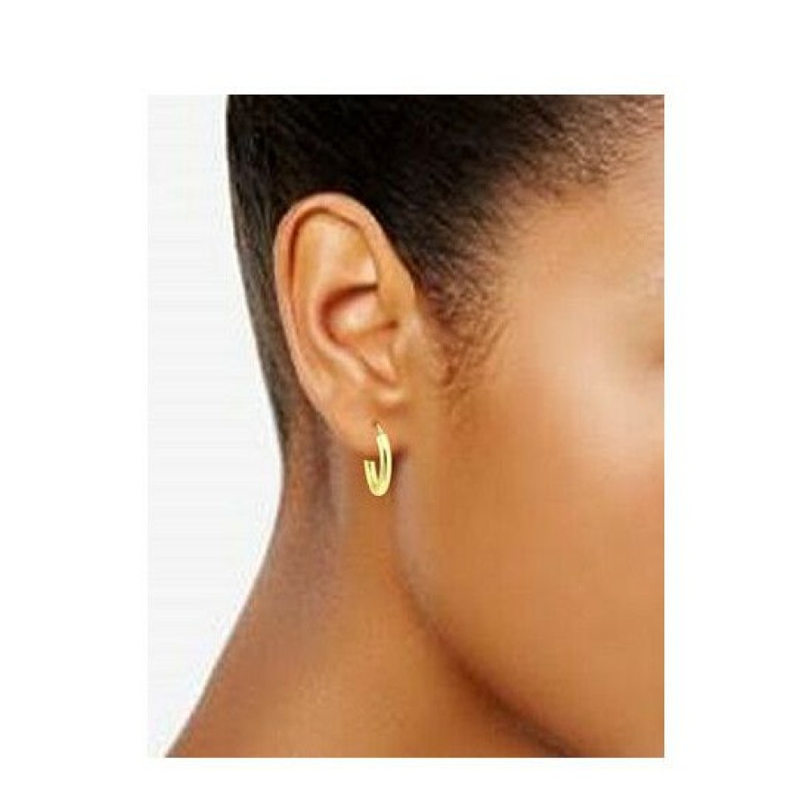 Jewelry & Watches * | Cheap Giani Bernini Polished Hoop Earrings, Created For Macy'S Gold Over