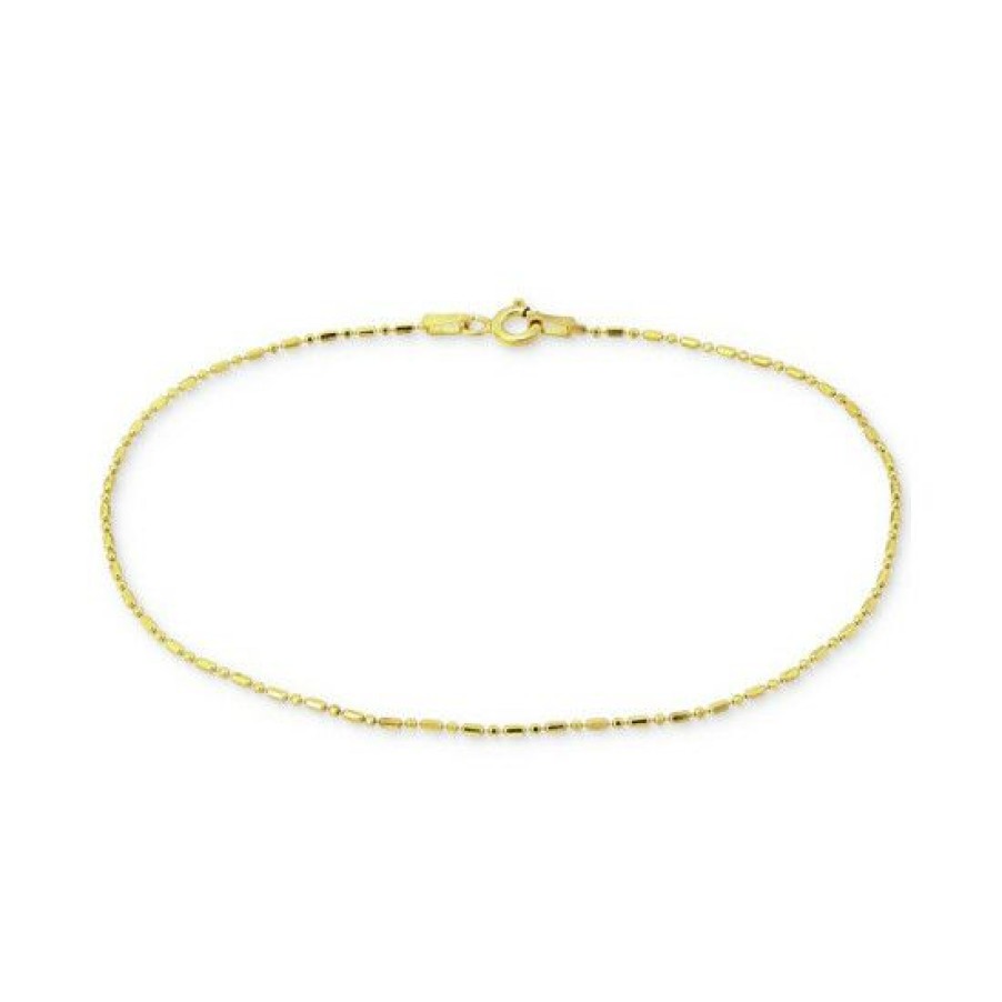 Jewelry & Watches * | Budget Giani Bernini Dot Dash Link Ankle Bracelet In 18K Gold-Plated Sterling Sterling , Created For Macy'S