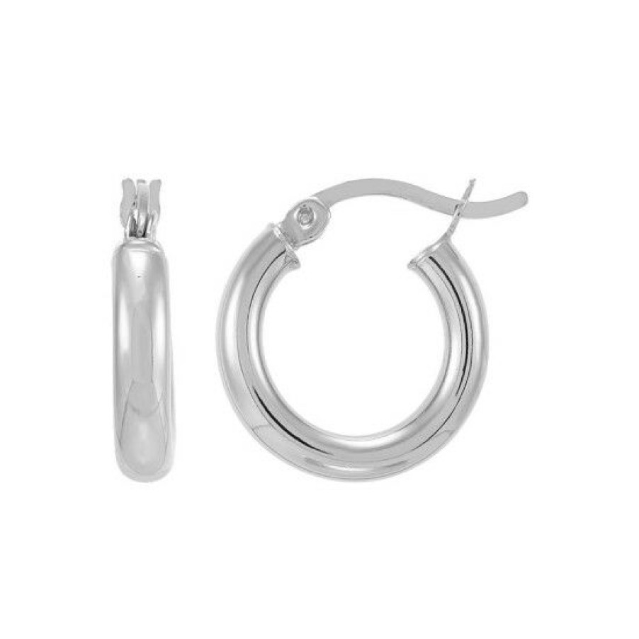 Jewelry & Watches * | Wholesale Giani Bernini Polished Tube Hoop Earrings, 15Mm, Created For Macy'S