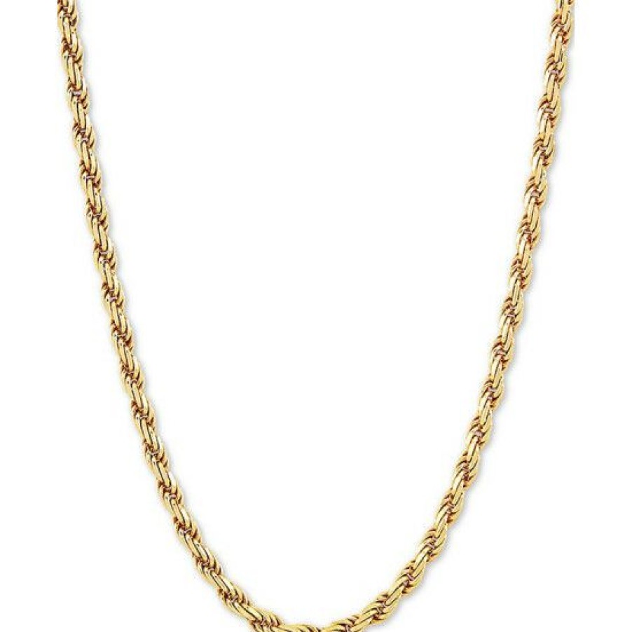 Jewelry & Watches * | Hot Sale Giani Bernini Rope Link 18 Chain Necklace In 18K Gold-Plated Sterling