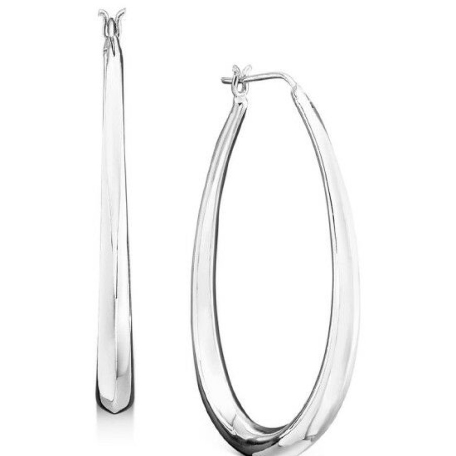 Jewelry & Watches * | Buy Giani Bernini Large Sterling Graduated Drop Hoops, 1.75