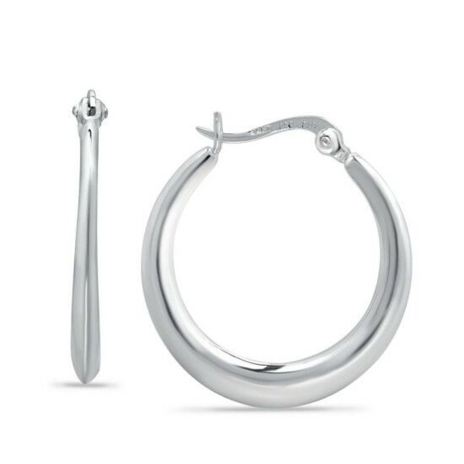 Jewelry & Watches * | Best Sale Giani Bernini Graduated Hoop Earrings In Sterling , Created For Macy'S Silver