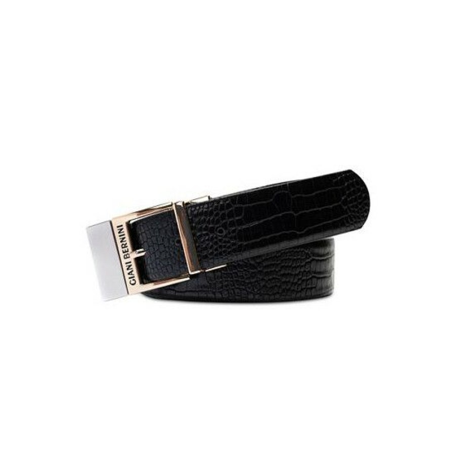 Handbags & Accessories * | Hot Sale Giani Bernini Women'S Two-Tone Buckle Reversible Belt Black/Brown