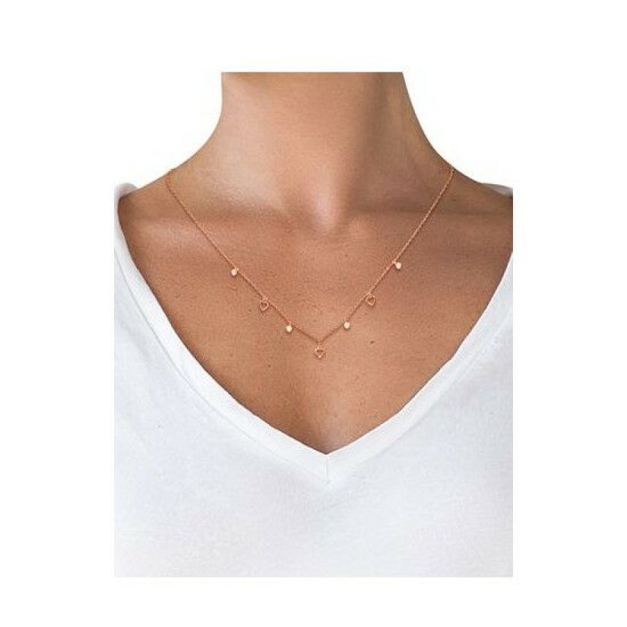 Jewelry & Watches * | Best Reviews Of Giani Bernini Cubic Zirconia & Heart Dangle Statement Necklace In 18K Plated Sterling Silver, 18 + 2 Extender, Created For Macy'S Rose Gold