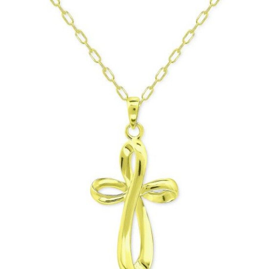 Jewelry & Watches * | Outlet Giani Bernini Infinity Cross Pendant Necklace, 16 + 2 Extender, Created For Macy'S