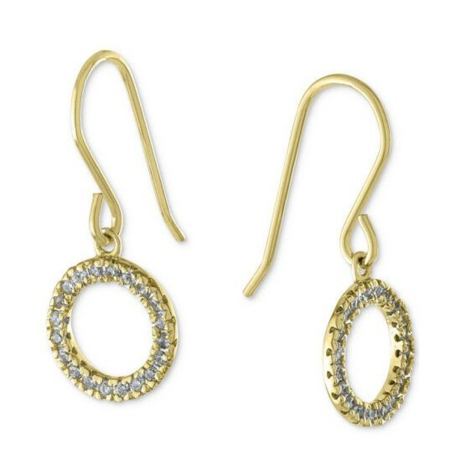 Jewelry & Watches * | Promo Giani Bernini Cubic Zirconia Circle Drop Earrings, Created For Macy'S