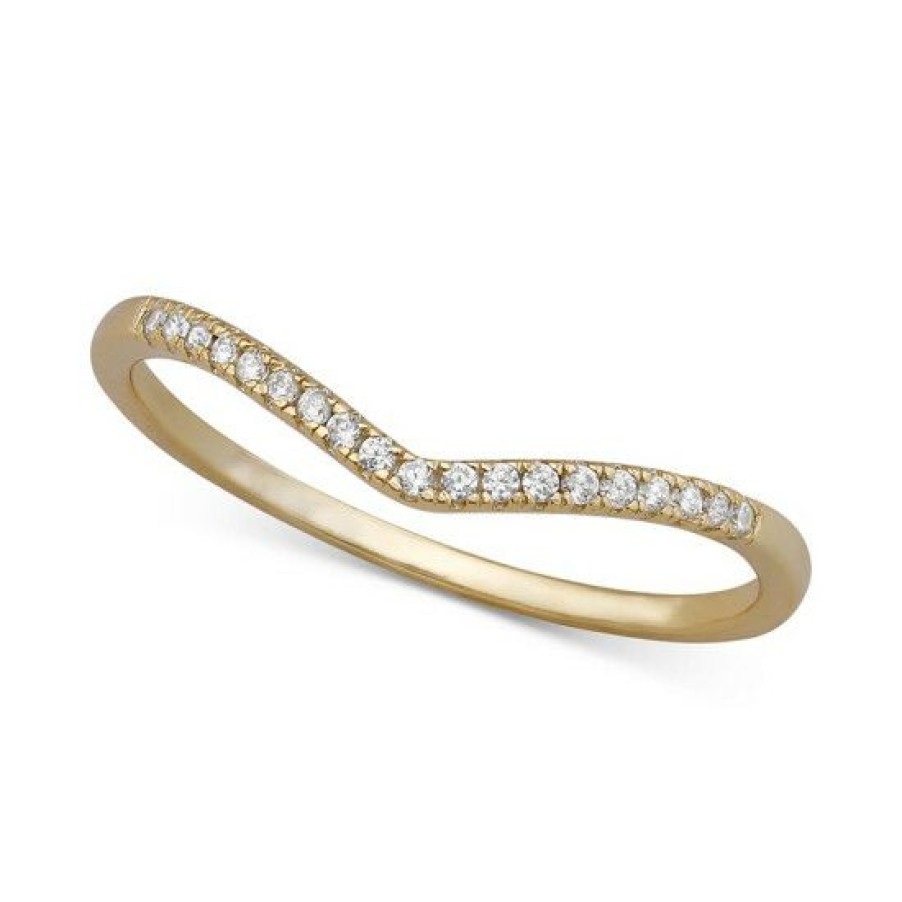 Jewelry & Watches * | Coupon Giani Bernini Cubic Zirconia Pave V Ring, Created For Macy'S