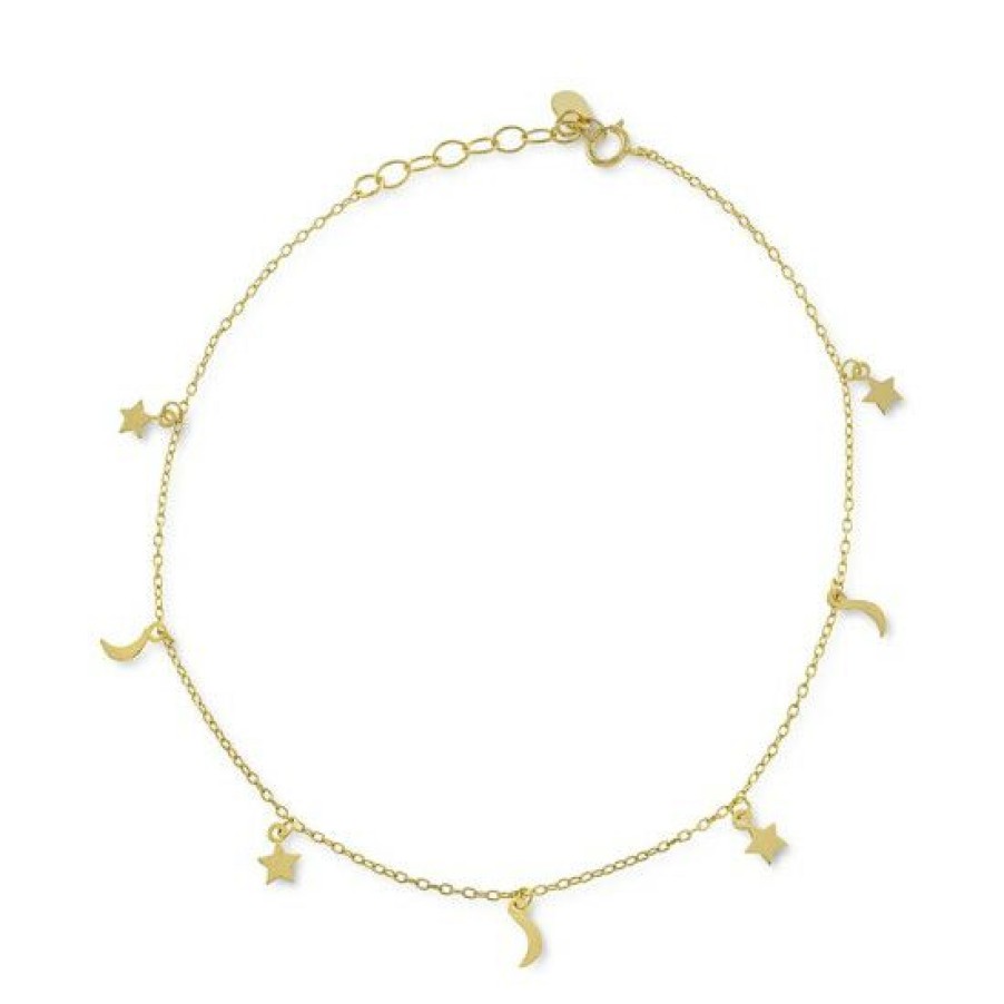 Anklet * | Outlet Giani Bernini Moon & Stars Ankle Bracelet, Created For Macy'S