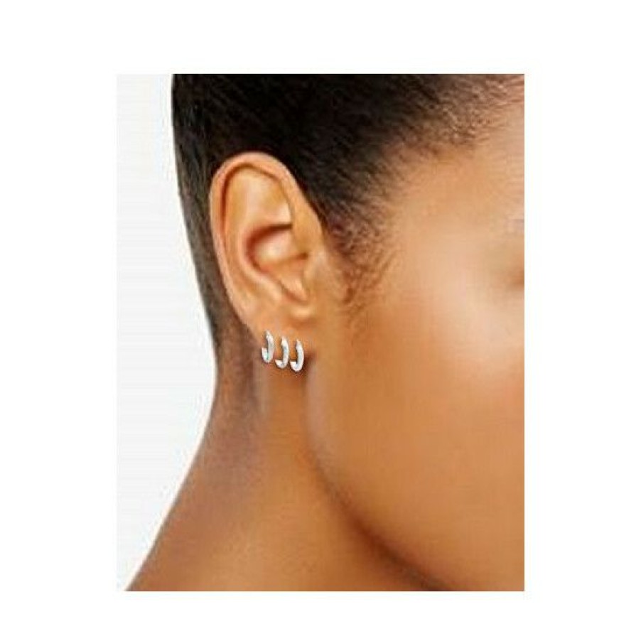 Jewelry & Watches * | Wholesale Giani Bernini 3-Pc. Set Small Hoop Earrings In Sterling , 0.625, Created For Macy'S