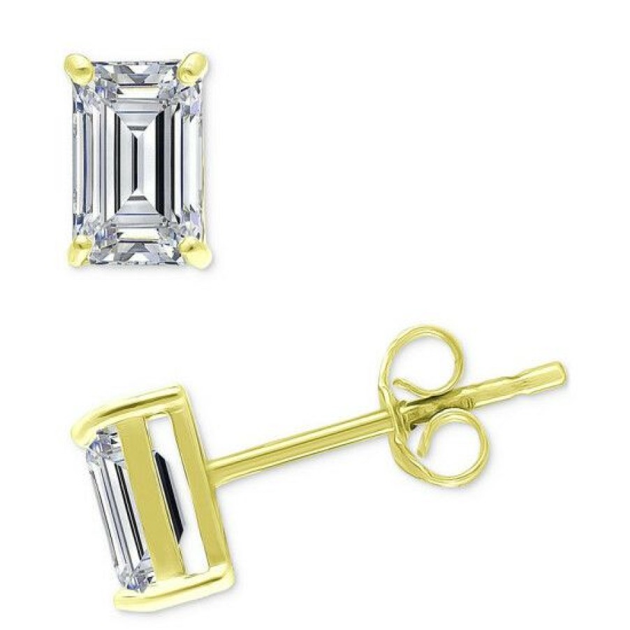 Jewelry & Watches * | Best Reviews Of Giani Bernini Cubic Zirconia Baguette Stud Earrings, Created For Macy'S