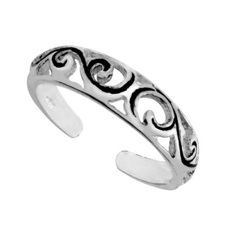 Jewelry & Watches * | Best Pirce Giani Bernini Filigree Adjustable Toe Ring Sterling Silver