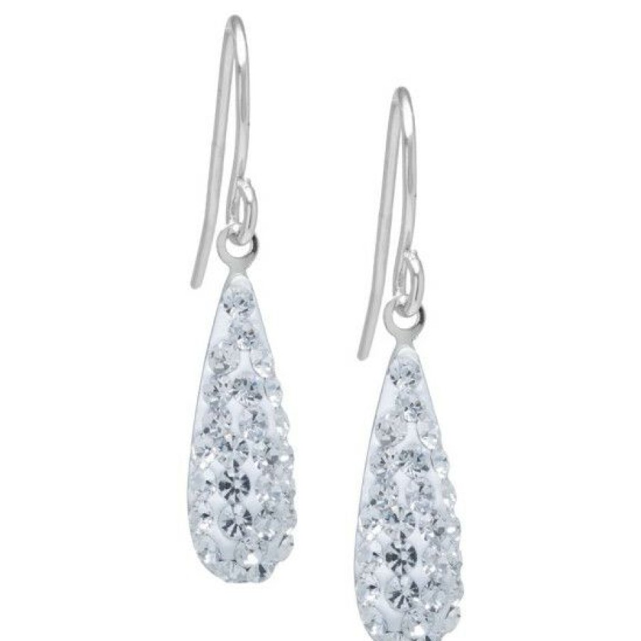 Jewelry & Watches * | Top 10 Giani Bernini Pave Crystal Teardrop Earrings In Sterling Silver. Available In , , , , Or