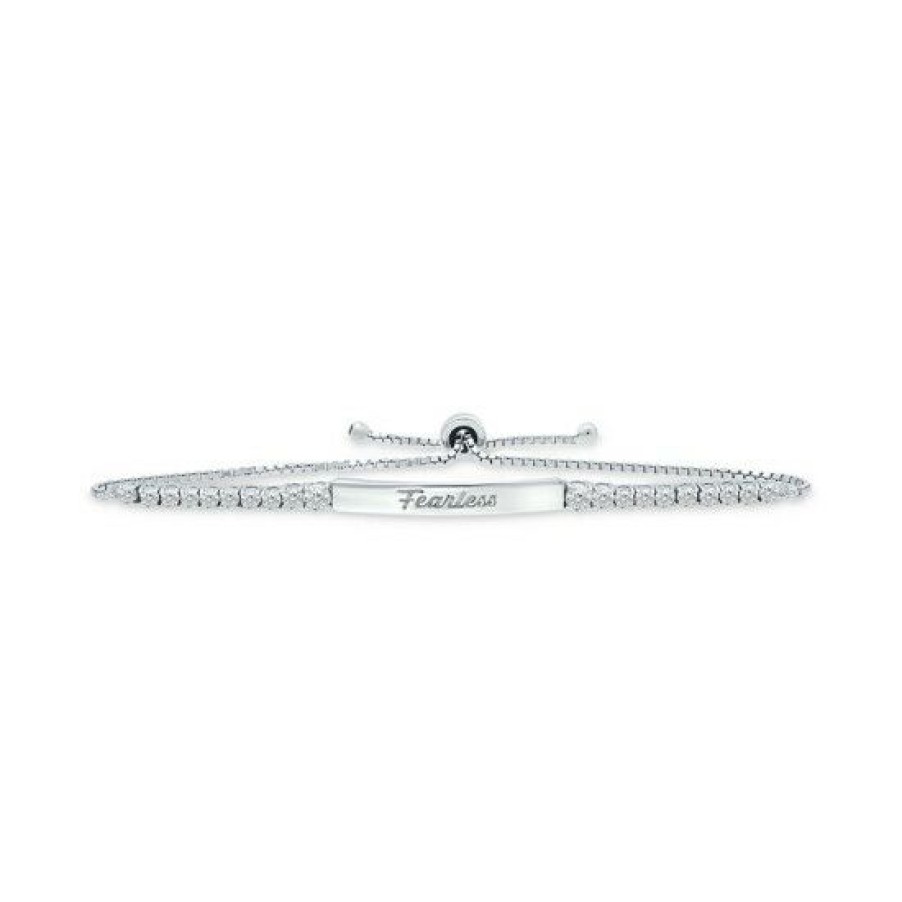 Jewelry & Watches * | Best Deal Giani Bernini Cubic Zirconia Fearless Bolo Bracelet In , Created For Macy'S Sterling Silver