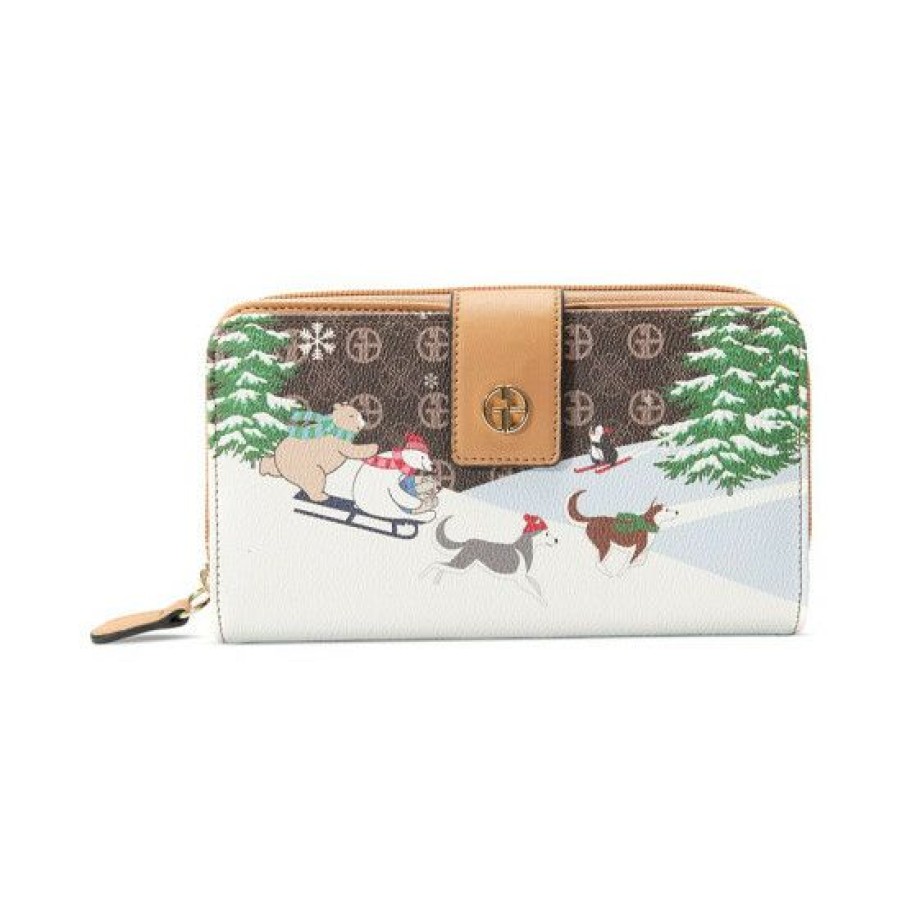 Luggage * | Brand New Giani Bernini Sledding Wallet, Created For Macy'S Brown Signature