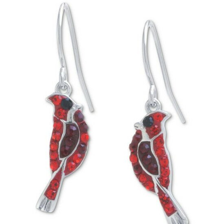 Jewelry & Watches * | Best Deal Giani Bernini Crystal Cardinal Drop Earrings In Sterling Silver, Created For Macy'S Multi