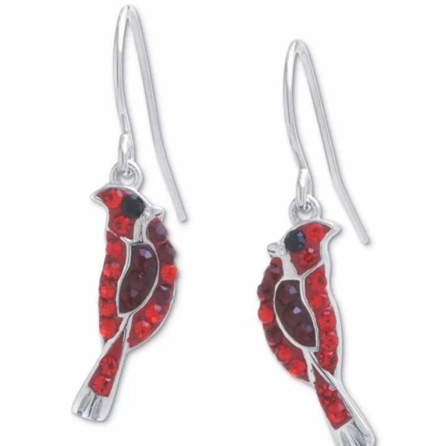 Jewelry & Watches * | Best Deal Giani Bernini Crystal Cardinal Drop Earrings In Sterling Silver, Created For Macy'S Multi