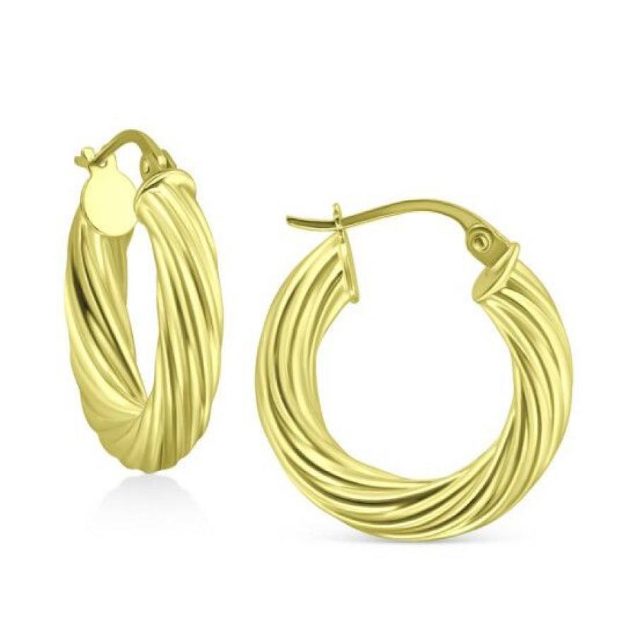 Jewelry & Watches * | Cheap Giani Bernini Wide Twist Small Hoop Earrings, 20Mm, Created For Macy'S