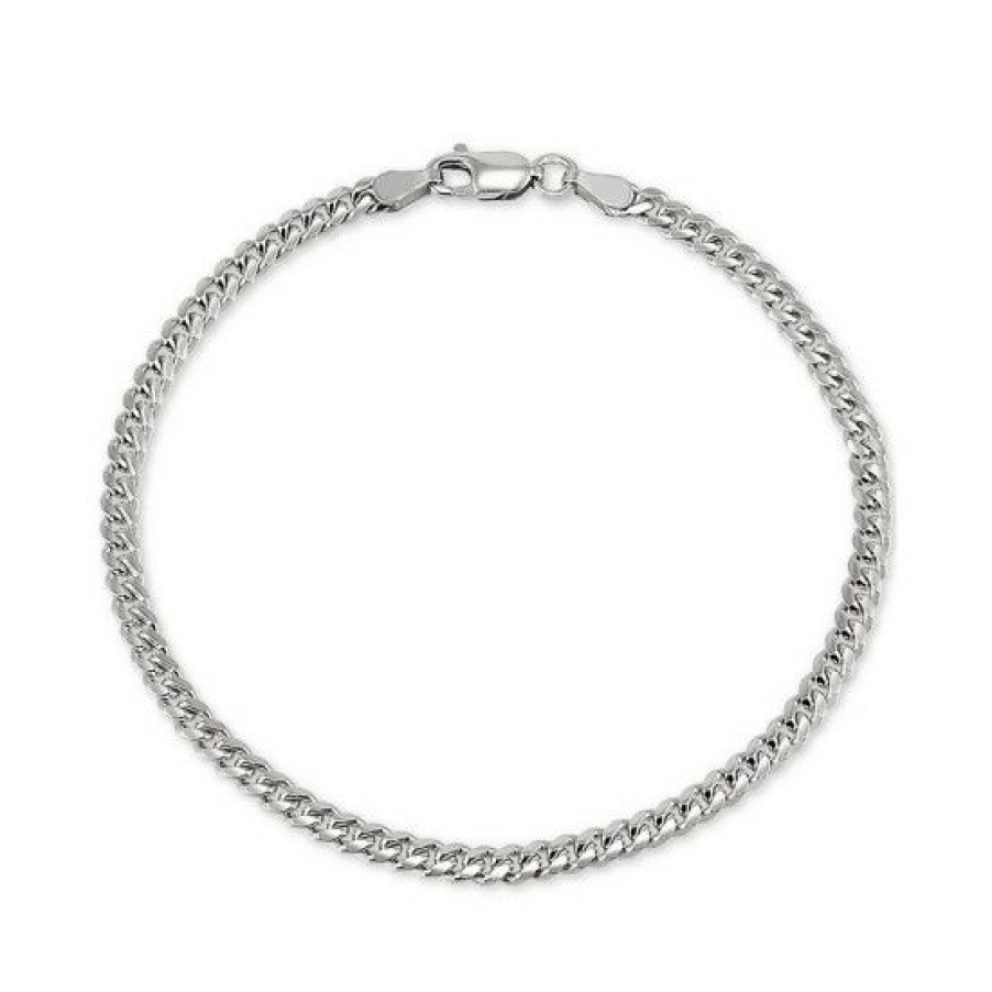 Jewelry & Watches * | Cheapest Giani Bernini Cuban Link Chain Bracelet In Sterling , Created For Macy'S Silver