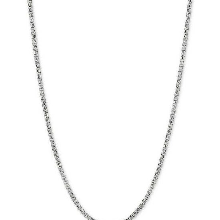 Jewelry & Watches * | Top 10 Giani Bernini Rounded Box Link 20 Chain Necklace In Sterling Or 18K Gold-Plated Over Sterling