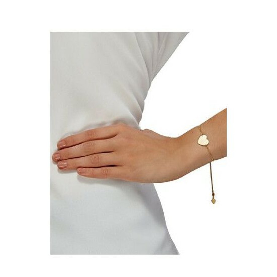 Jewelry & Watches * | Best Pirce Giani Bernini Polished Heart Bolo Bracelet In 18K Gold-Plated , Created For Macy'S Sterling Silver