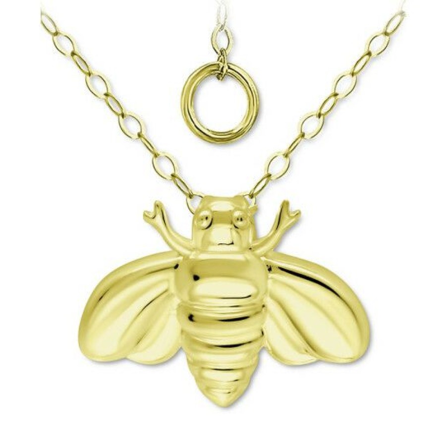 Jewelry & Watches * | Coupon Giani Bernini Bee Pendant Necklace, 16 + 2 Extender, Created For Macy'S Gold Over Silver