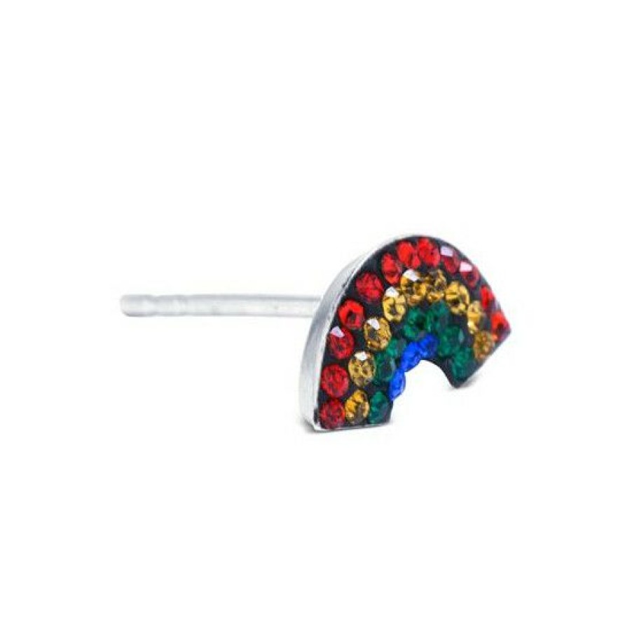 Jewelry & Watches * | Top 10 Giani Bernini Crystal Rainbow Stud Earrings In Sterling Silver