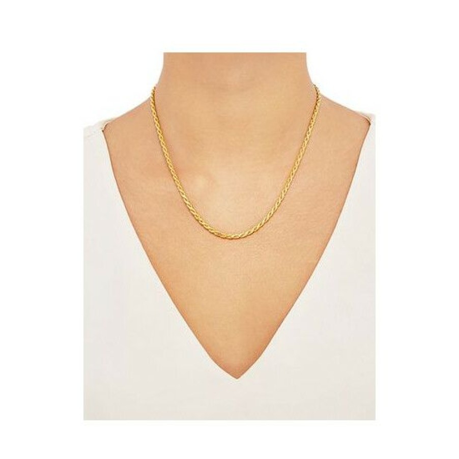 Jewelry & Watches * | Coupon Giani Bernini Rope Link 18 Chain Necklace In 18K Gold-Plated Sterling