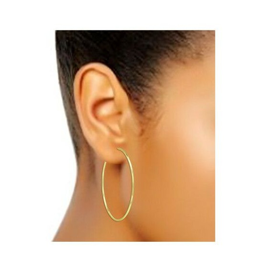 Jewelry & Watches * | Wholesale Giani Bernini Polished Wire Extra-Large Hoop Earrings, 80Mm, Created For Macy'S