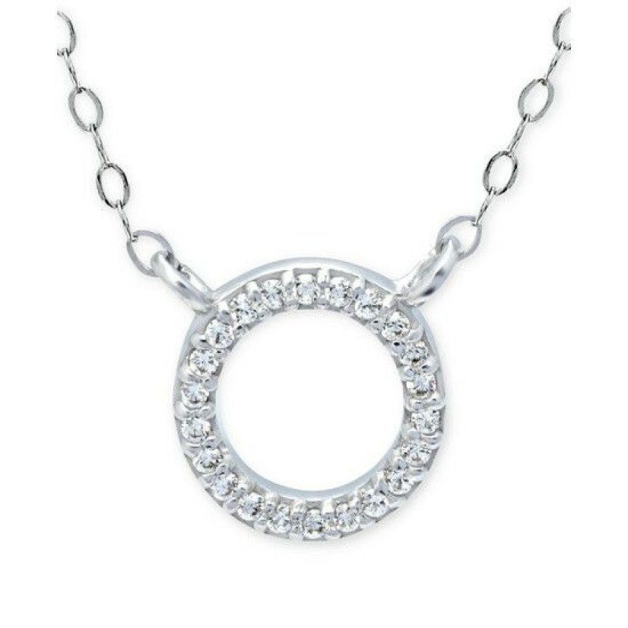 Jewelry & Watches * | Best Sale Giani Bernini Cubic Zirconia Mini-Circle 16 Pendant Necklace, Created For Macy'S